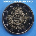 2012 - 2  EUROS - ESPAÑA - X ANIVERSARIO-CASADELAMONEDA