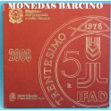 2008 - ITALIA -  EUROS- PLATA- TRENTESIMO - MONEDAS BARCINO